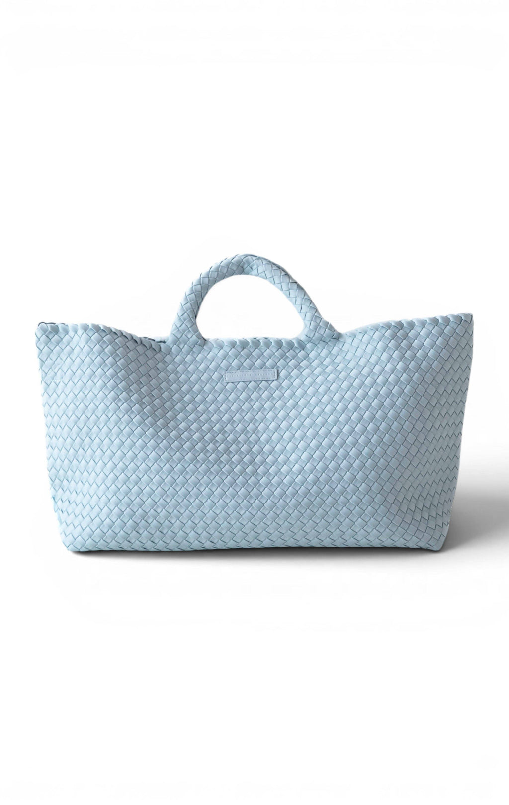 Mahjong Bag - Woven Carryall with Matching Tile Pouch: Light Blue