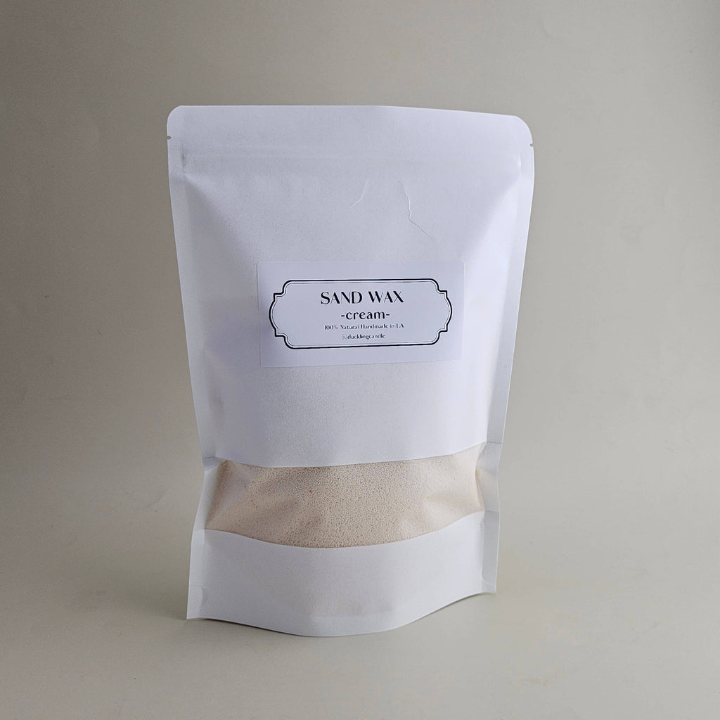 Sand Wax DIY Candle | 100% Natural Pearled candle kit: Cream / Fig Tree