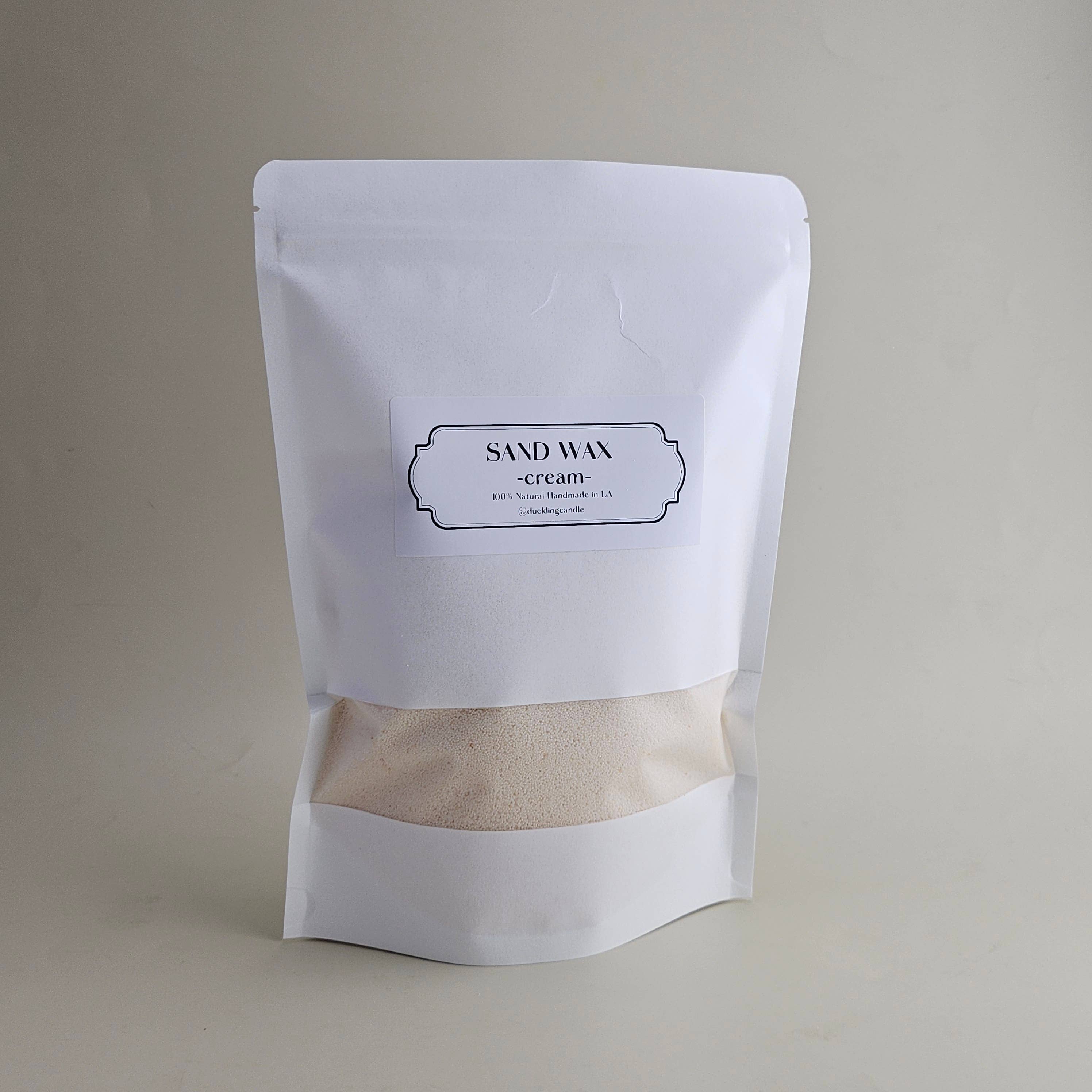 Sand Wax DIY Candle | 100% Natural Pearled candle kit: Sea Mist / White