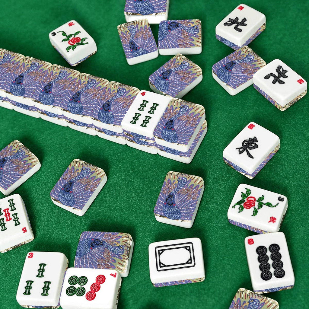 Peacocking American Mahjong Tiles: Bag Set