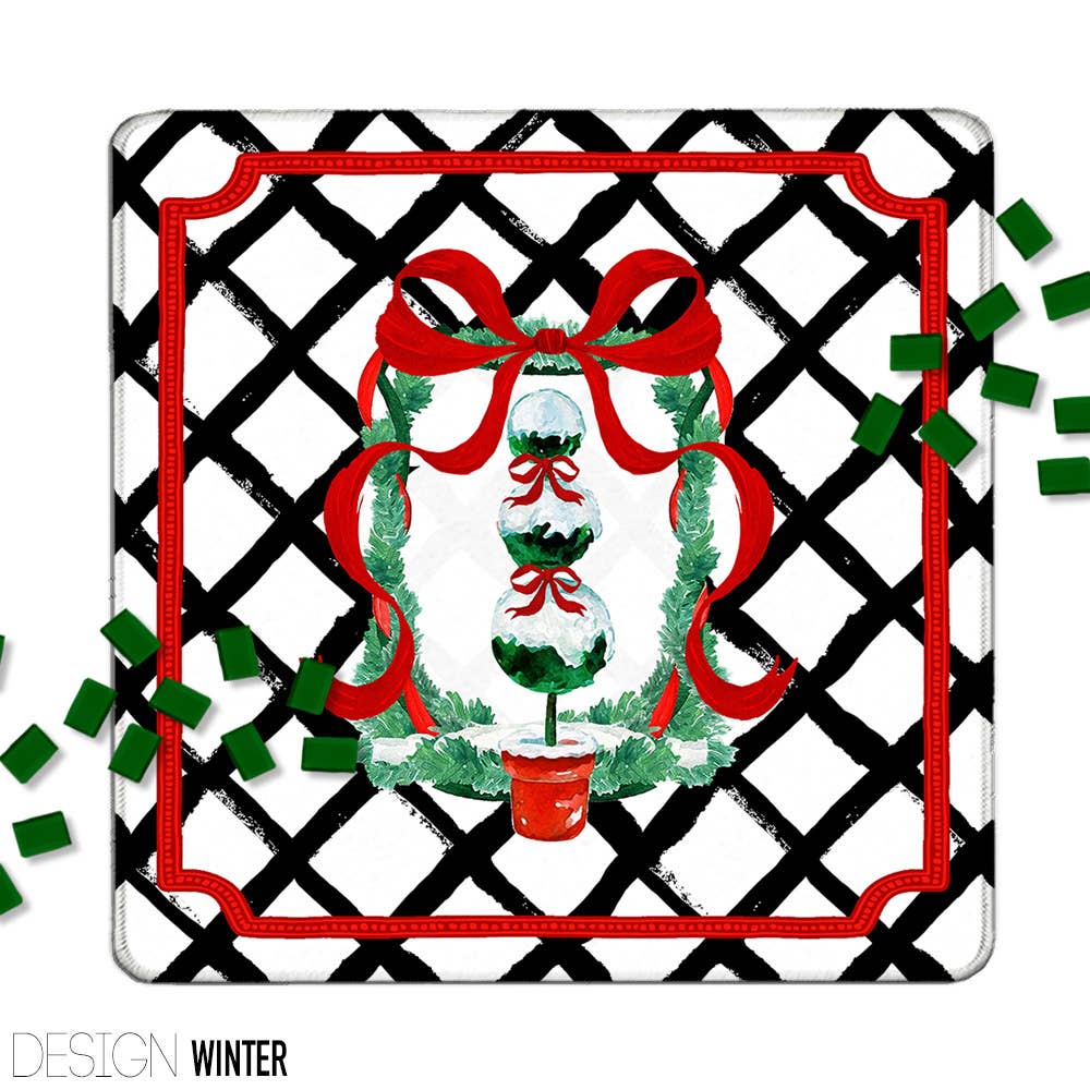Mahjong Mat 31", Neoprene, Holiday, Christmas, Winter: Party Animal / Neoprene with bag