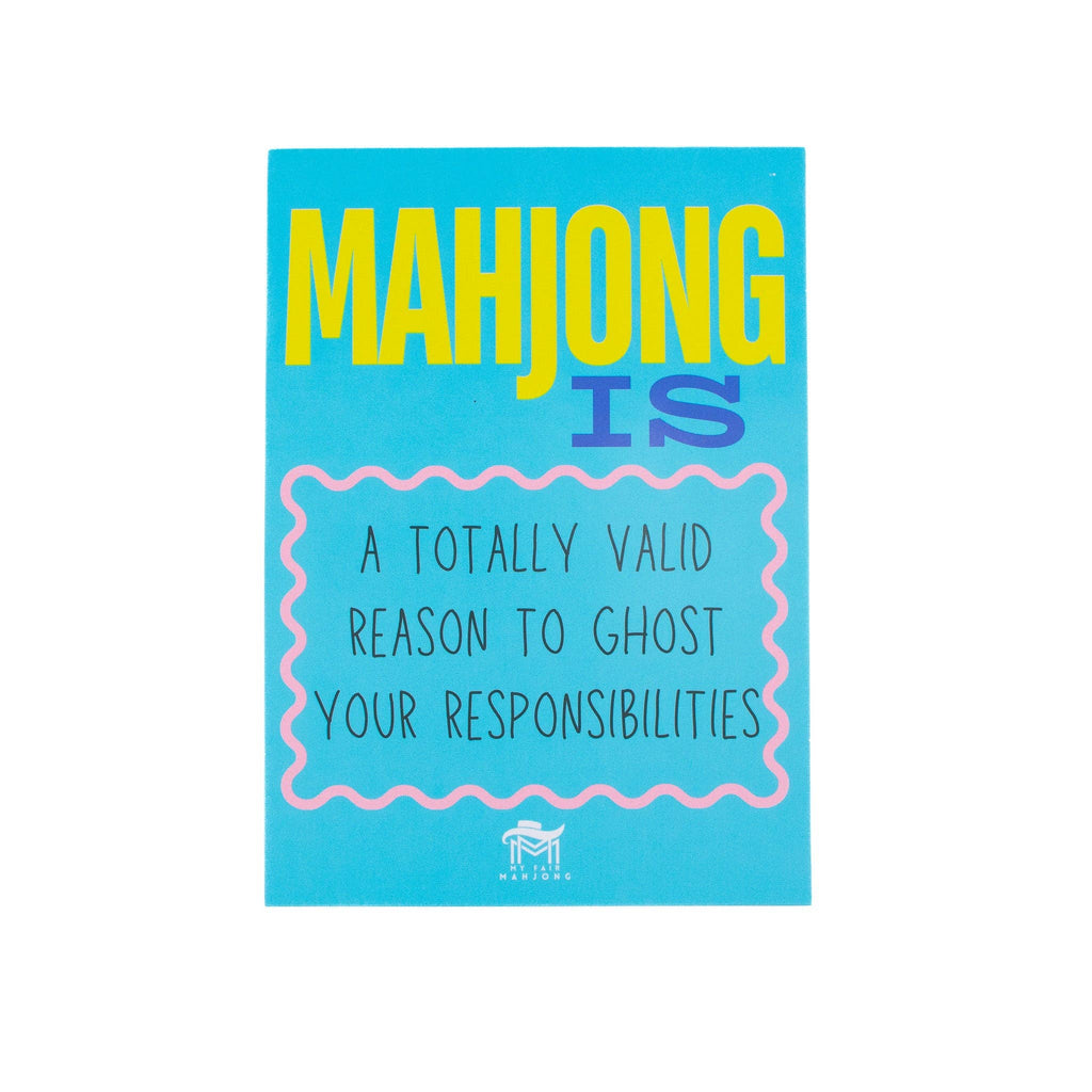 My Fair Mahjong “Mahjong Is A Harmless Cult” Shuffle Card