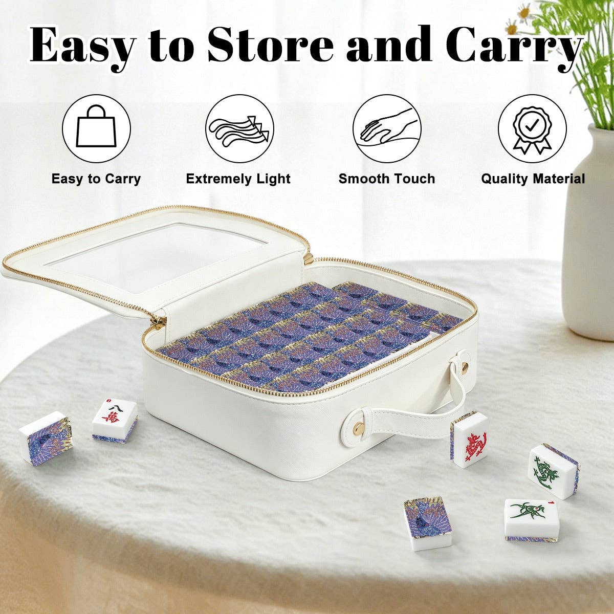 Peacocking American Mahjong Tiles: Bag Set