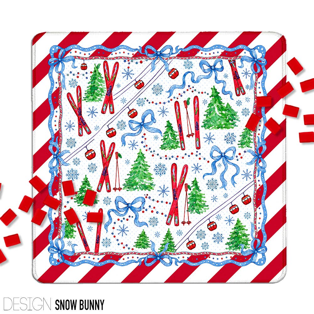 Mahjong Mat 31", Neoprene, Holiday, Christmas, Winter: Party Animal / Neoprene with bag