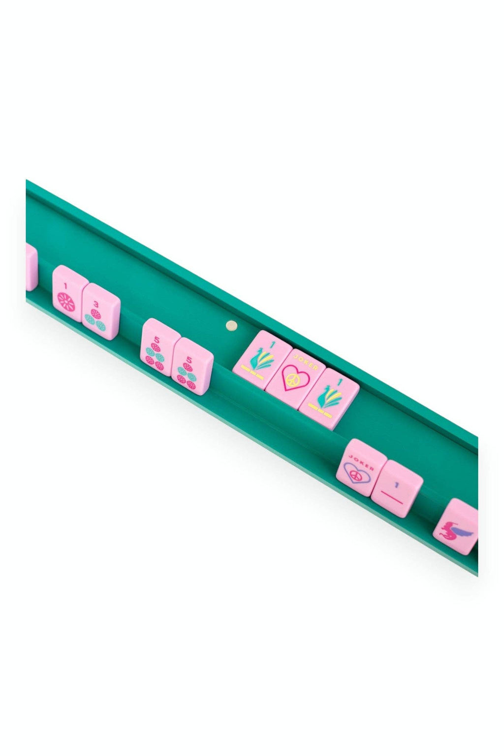 Mahjong Racks & Pushers (Set of 4): Chartreuse