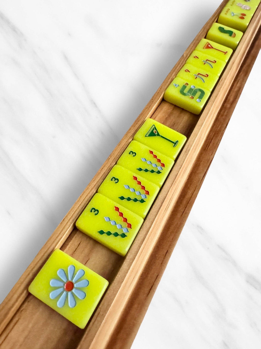 Mahjong Racks & Pushers (Set of 4): French Blue