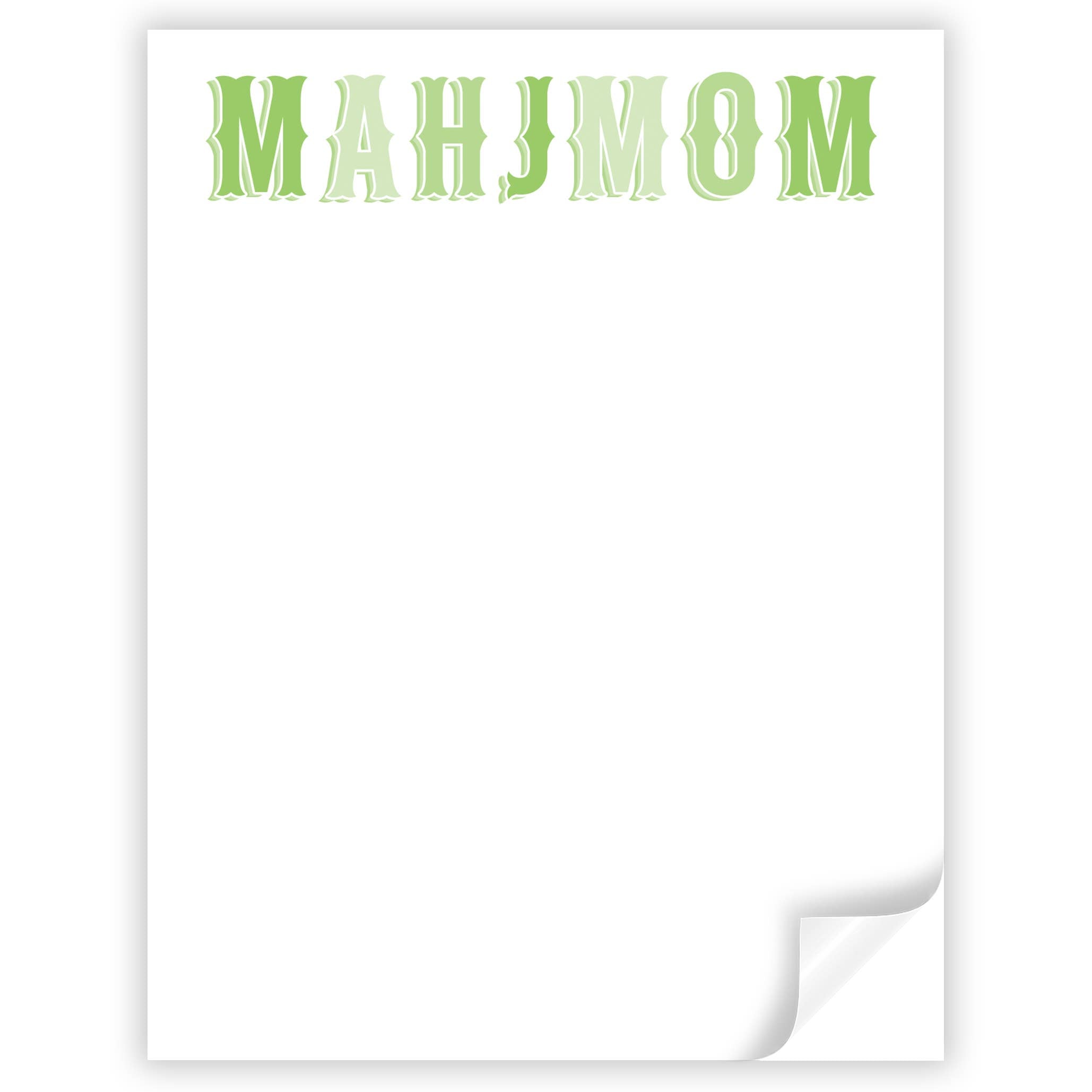 Mahjmom Mahjong Notepad : Multi-Colored