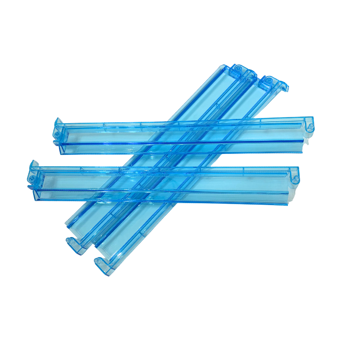 Mahjong Rack and Pusher Set of 4 - Multi Colors Blue Purple Red Green Clear: Clear