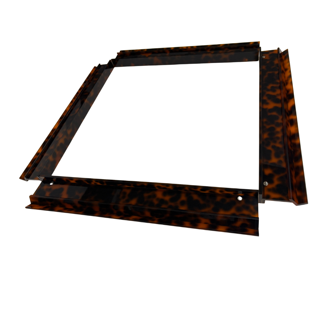 Luxury Handmade Tortoise Shell Acrylic Mahjong Racks and Pushers Set of 4: Tortoise Shell
