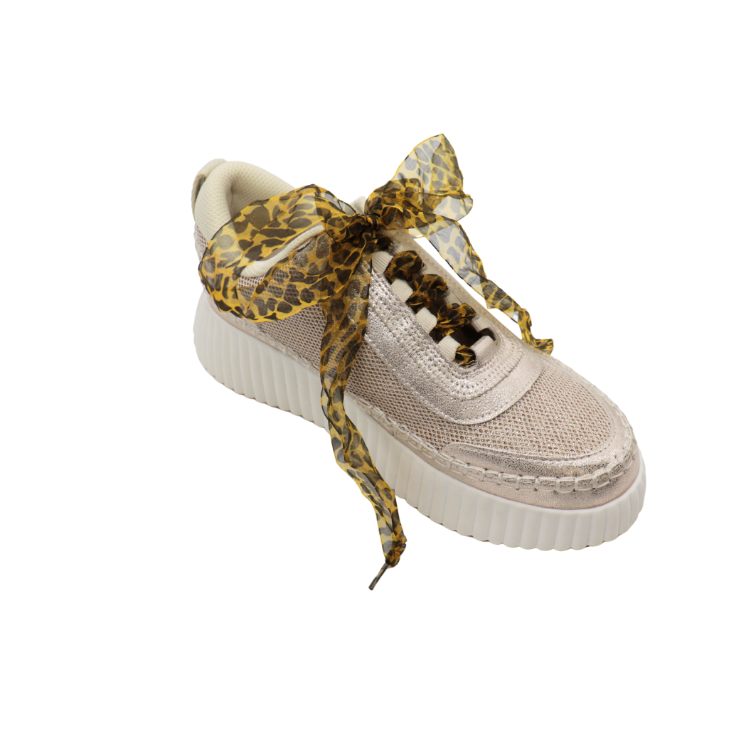 Leopard Shimmer Chiffon Shoelaces - Assorted