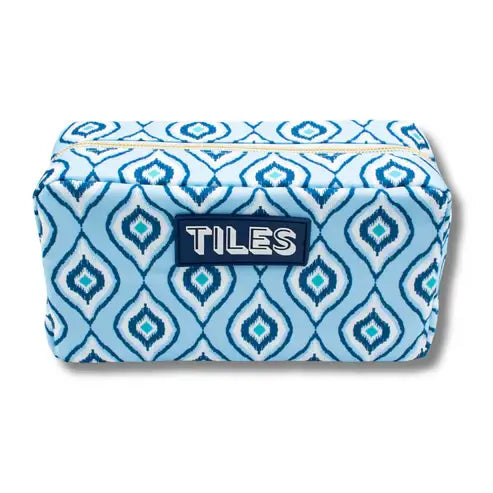 Premium Mahjong Tile Bags  |  Fits Most Large Tile Sets  : Stripes- Pink & Red Tile Bag
