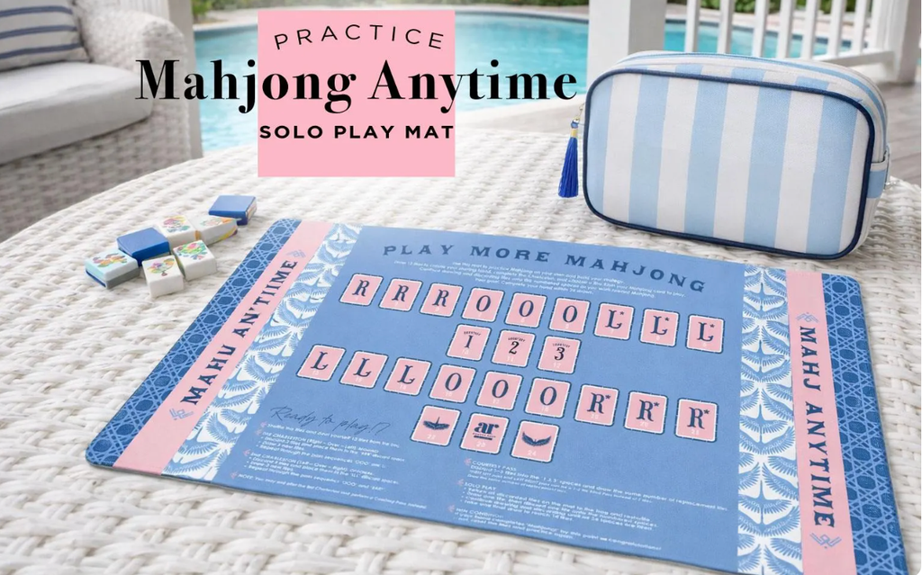 Mahjong Practice Mat | Strategy, Charleston, Training,: Pink Stripe