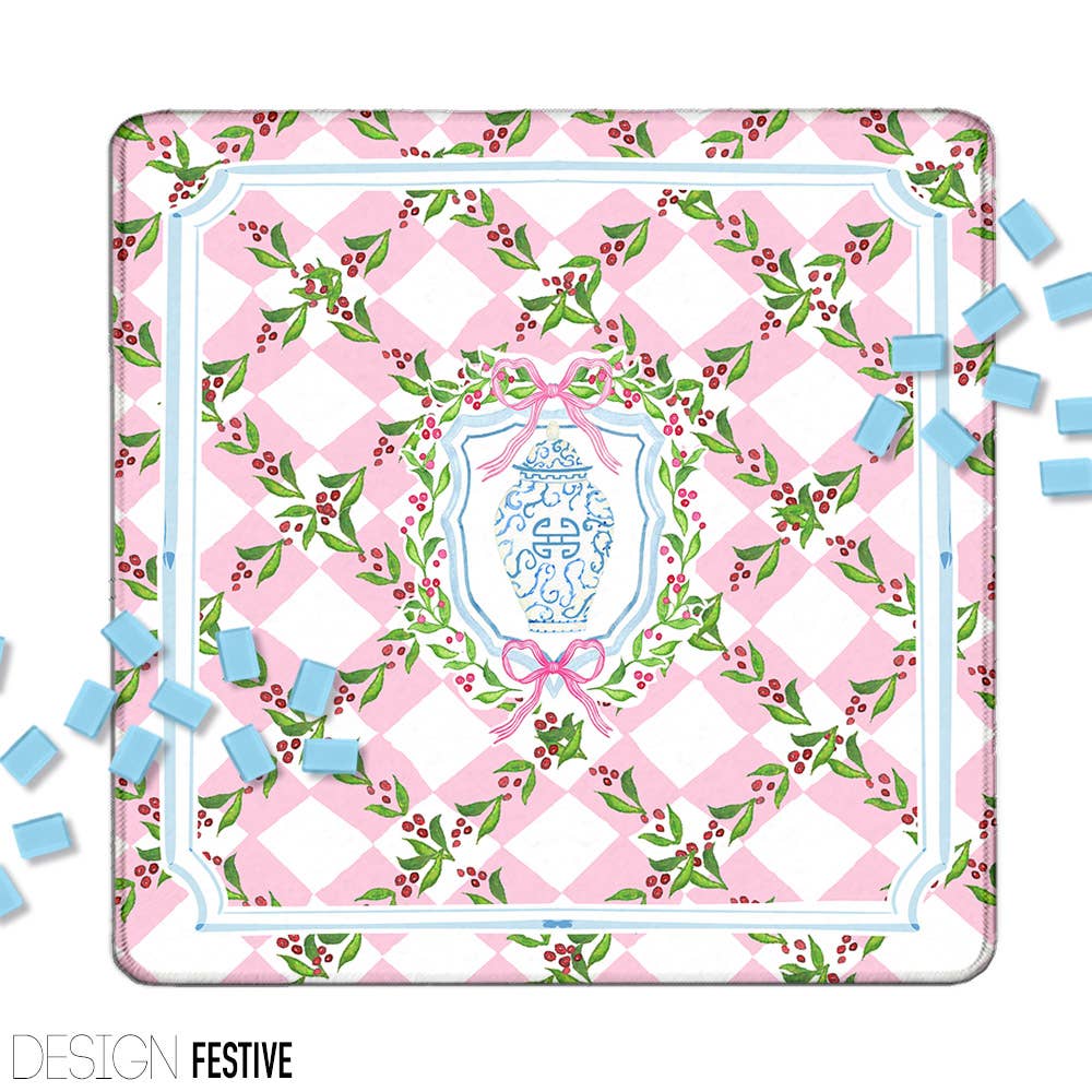 Mahjong Mat 31", Neoprene, Holiday, Christmas, Winter: Party Animal / Neoprene with bag
