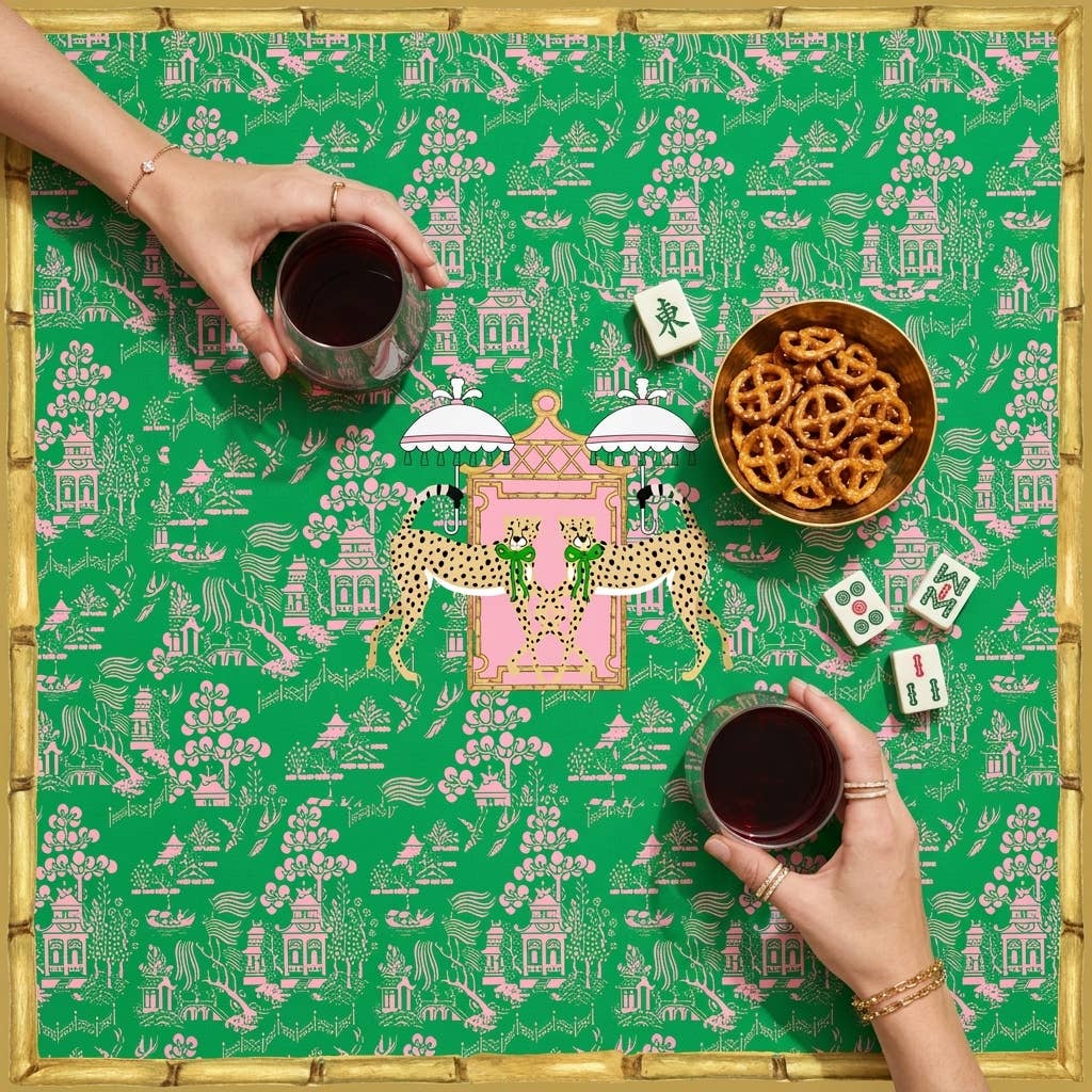 Mahjong Tablecloth, Boutique Monogram: Sloane / 55" polyester