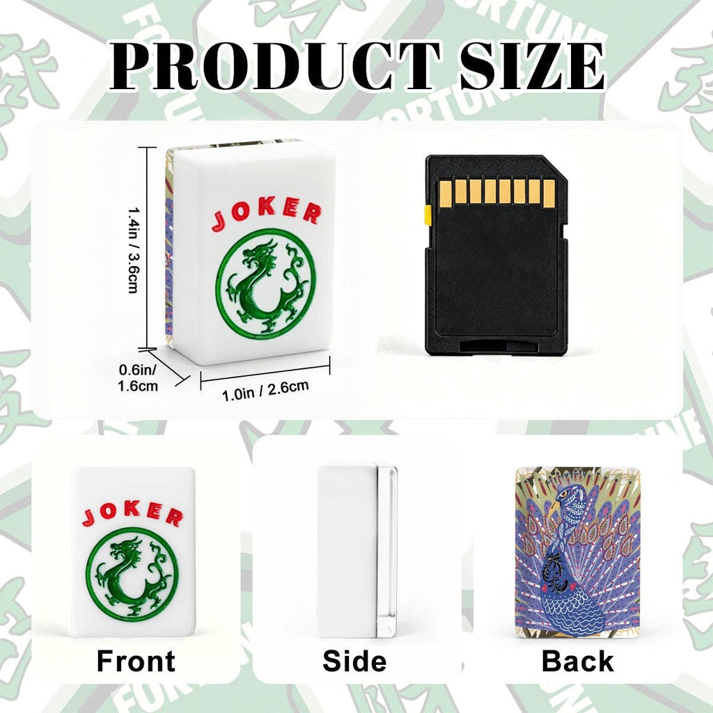 Peacocking American Mahjong Tiles: Bag Set