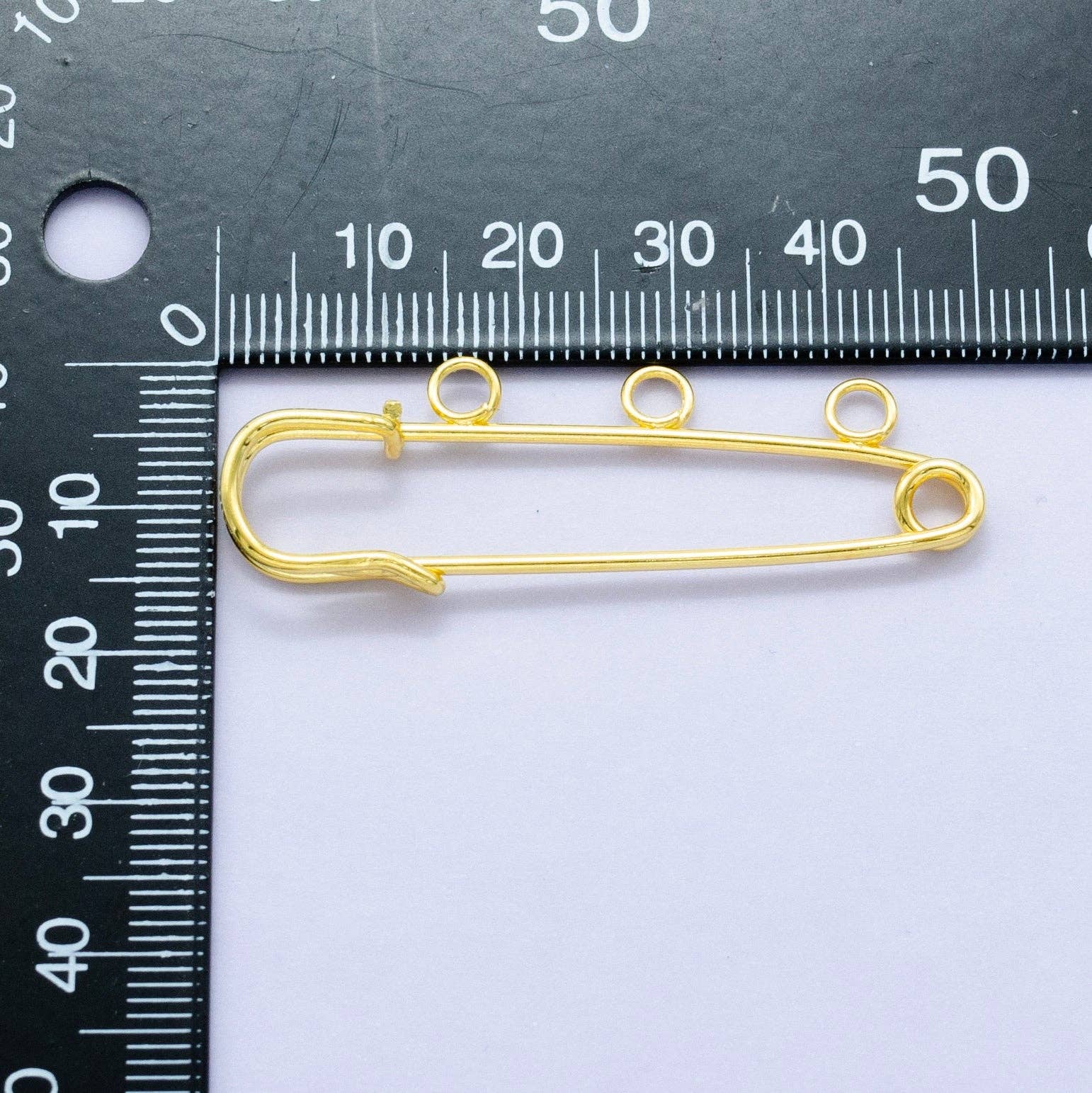 24K Gold Filled Safety Pin Shoe Bag Charm Keychain Finding | Z1074 Z1075: Three