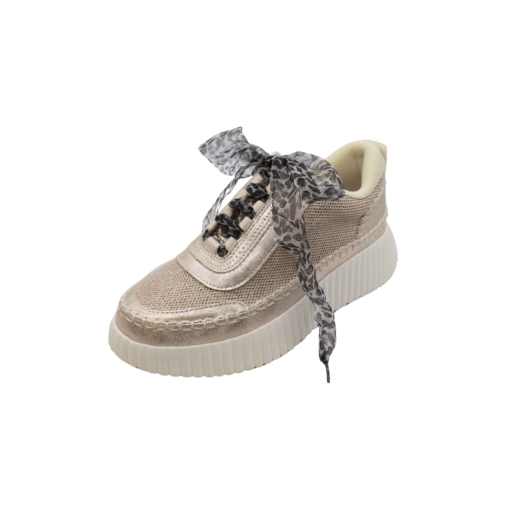 Leopard Shimmer Chiffon Shoelaces - Assorted