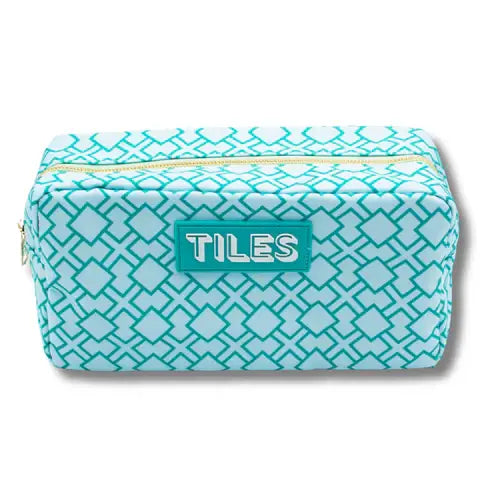 Premium Mahjong Tile Bags  |  Fits Most Large Tile Sets  : Stripes- Pink & Red Tile Bag