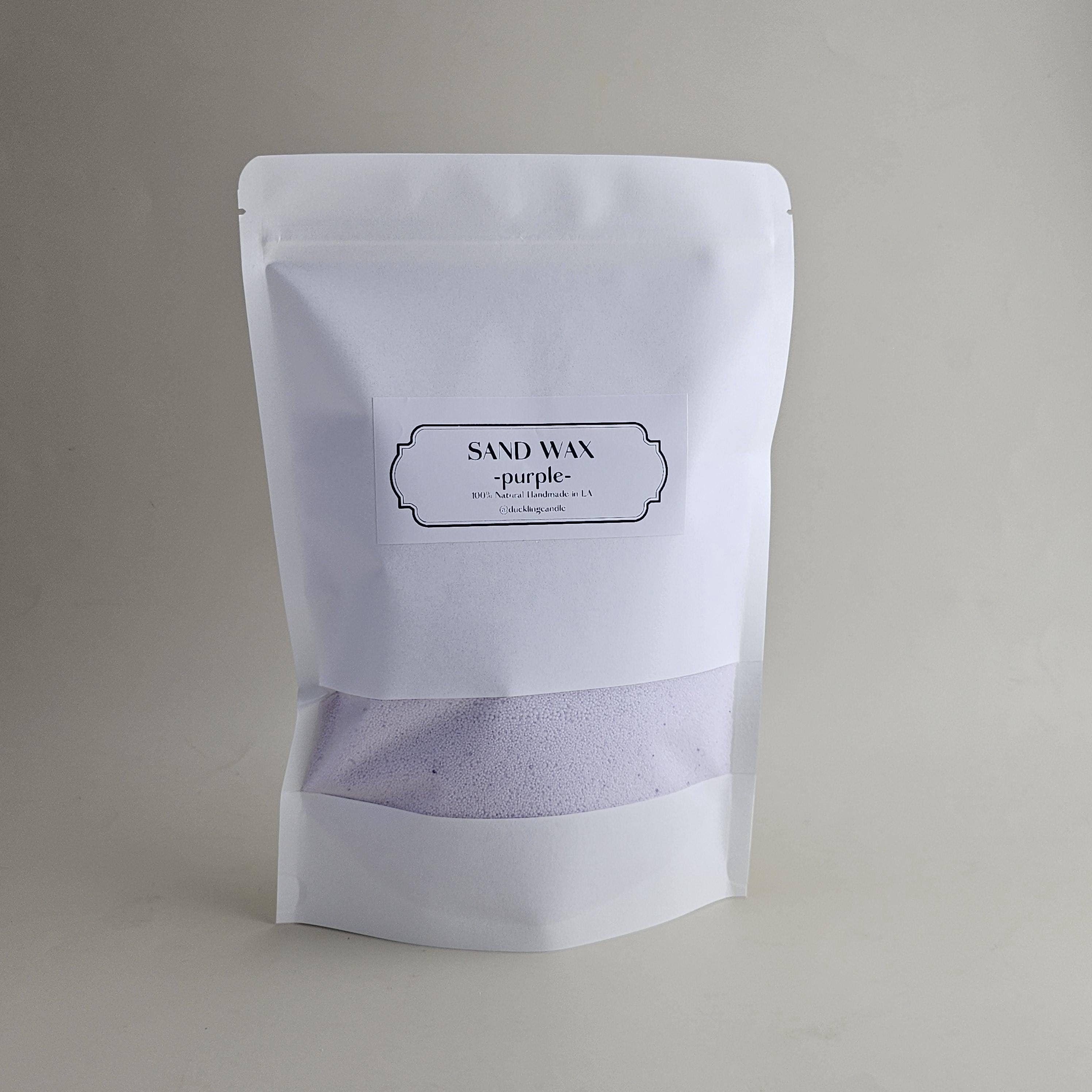 Sand Wax DIY Candle | 100% Natural Pearled candle kit: Green / White Eucalyotus