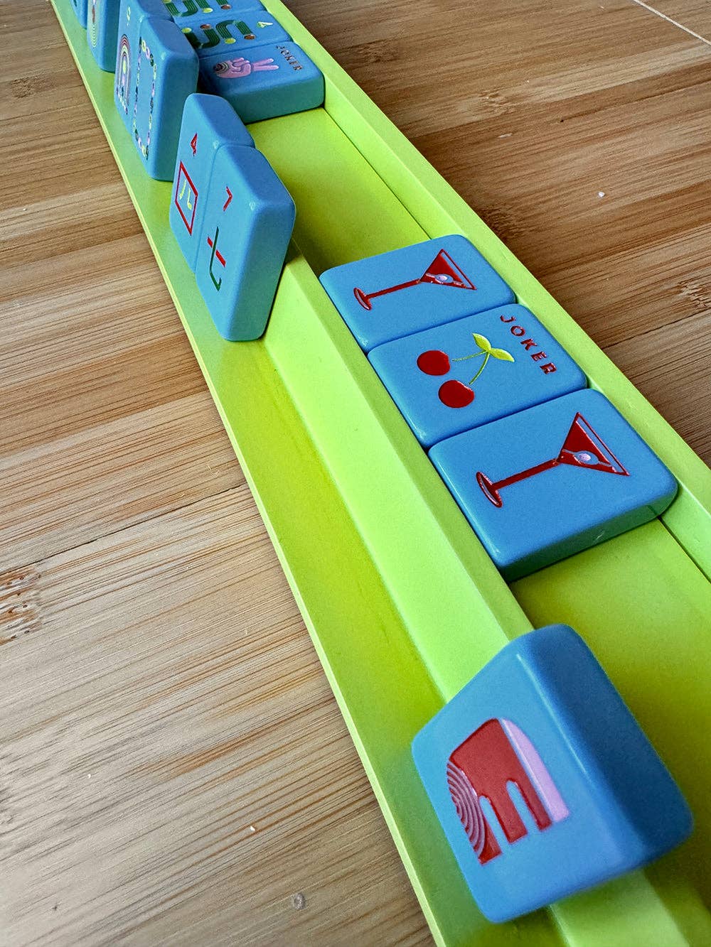 Mahjong Racks & Pushers (Set of 4): French Blue