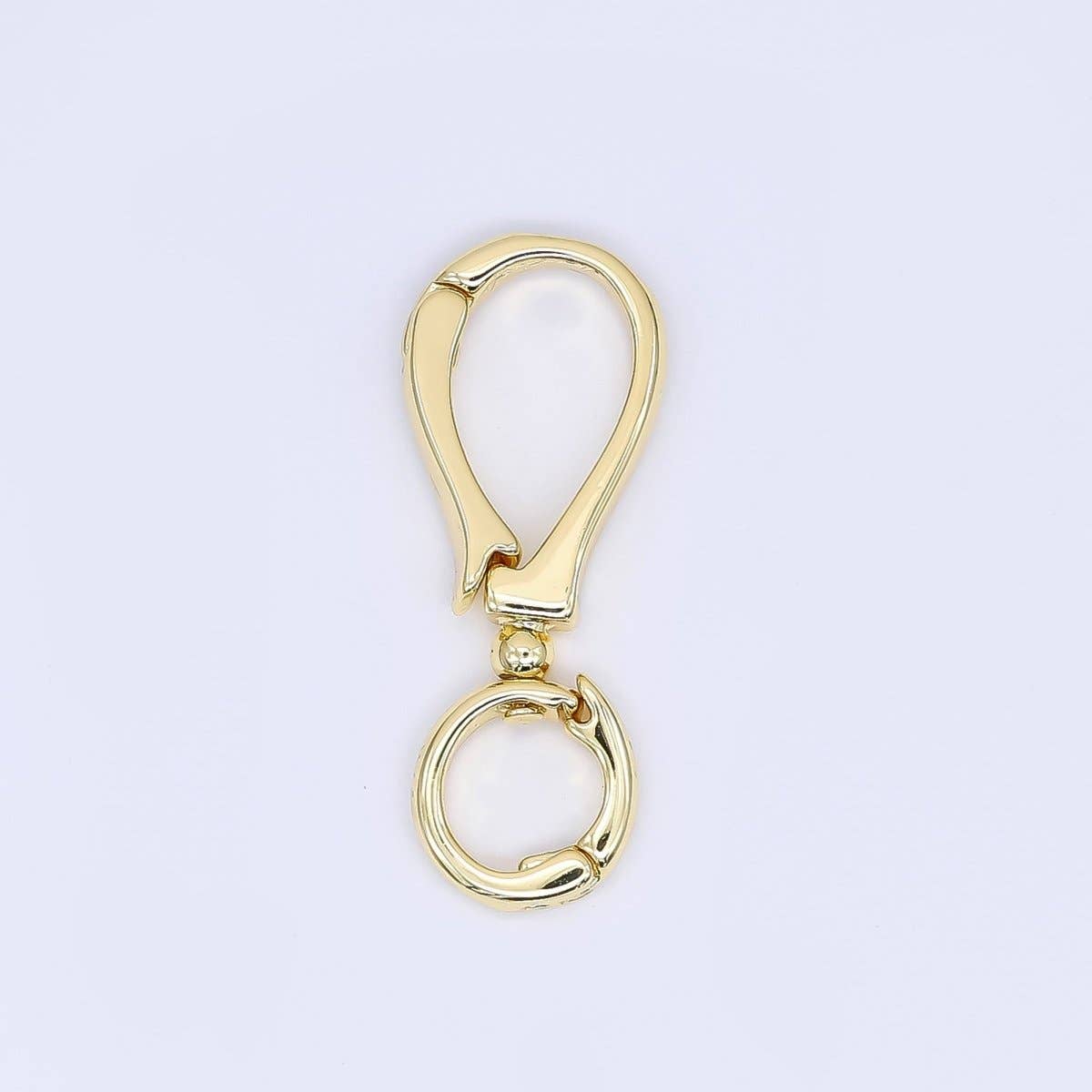 24K Gold Filled 26.5mm Pull Gate Oval Round Closure Finding | Z1155