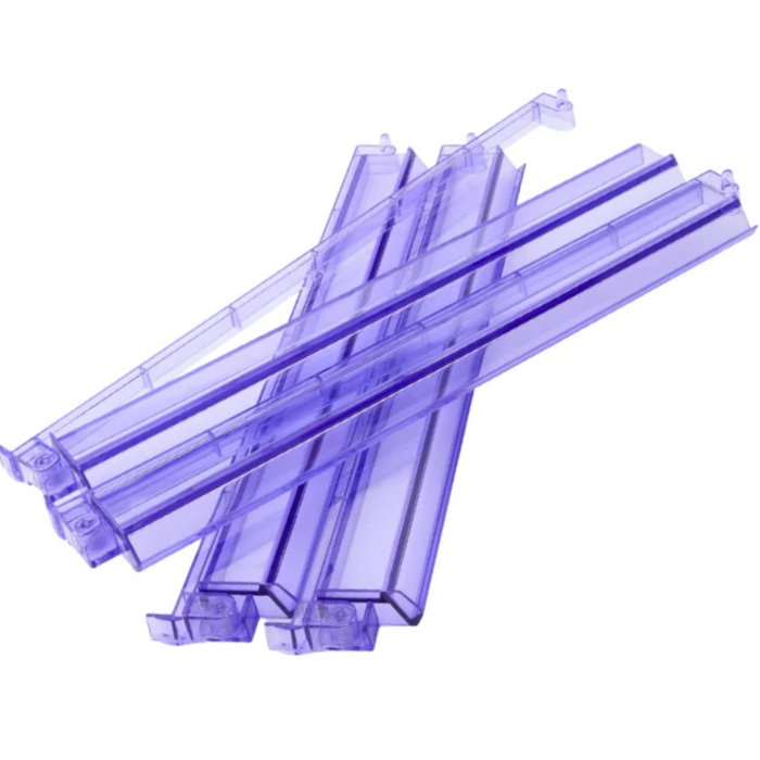 Mahjong Rack and Pusher Set of 4 - Multi Colors Blue Purple Red Green Clear: Clear