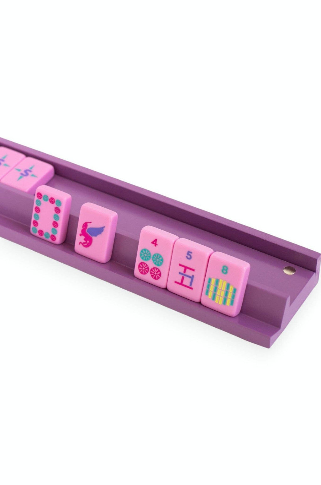 Mahjong Racks & Pushers (Set of 4): White