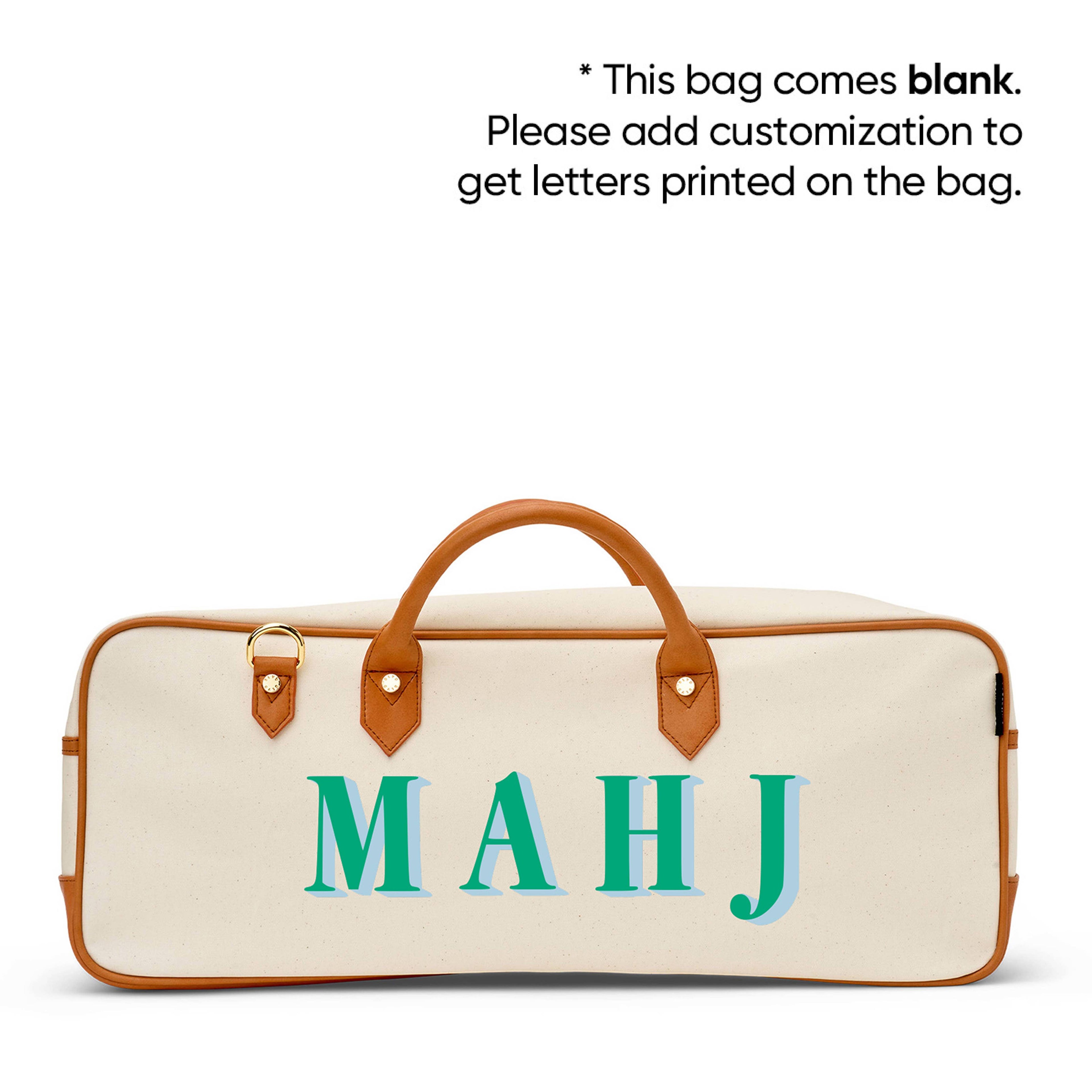 "Margo" Mahjong Tote (Personalizable): Natural