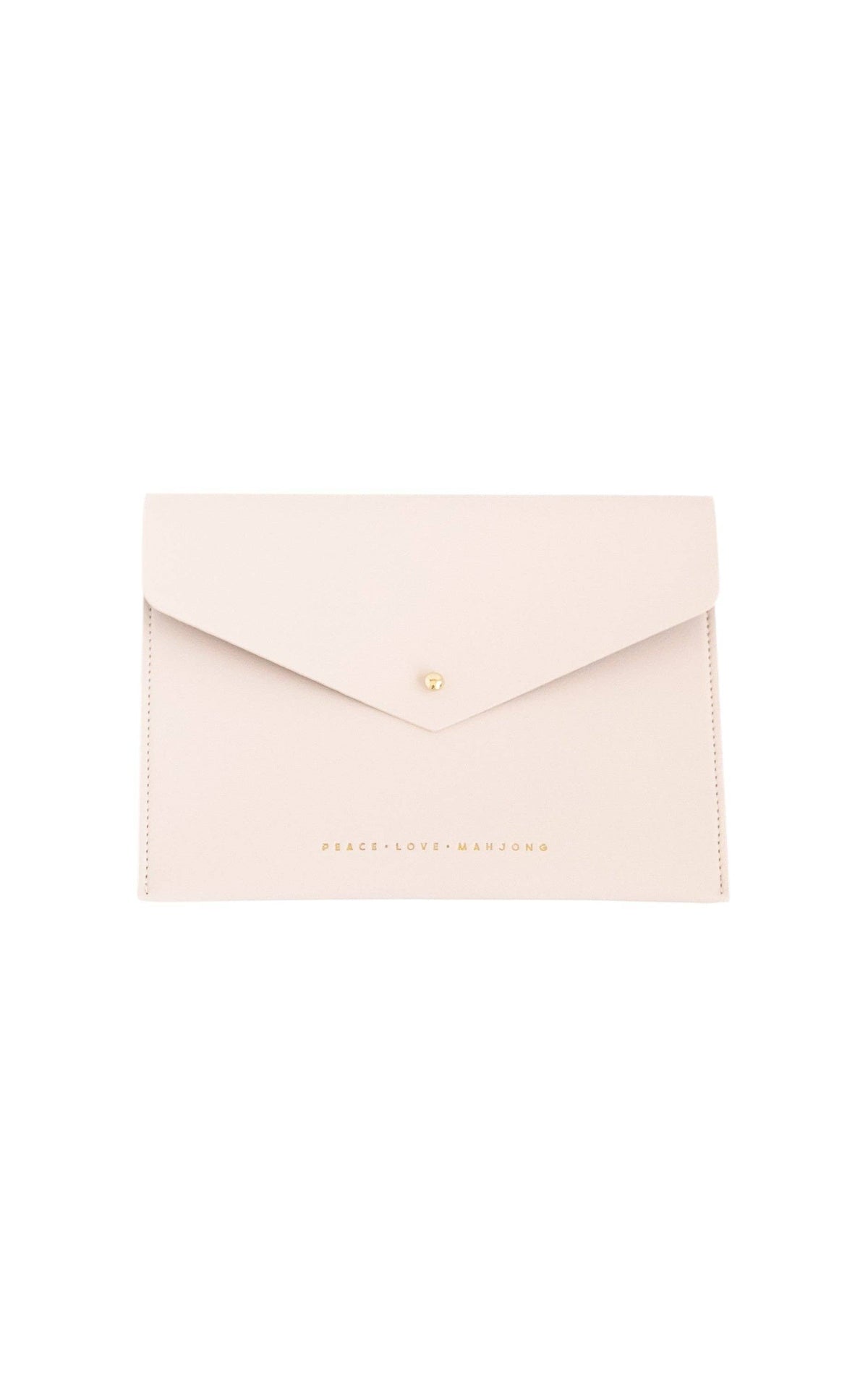 Peace Love Mahjong Card Clutch: Dusty Rose