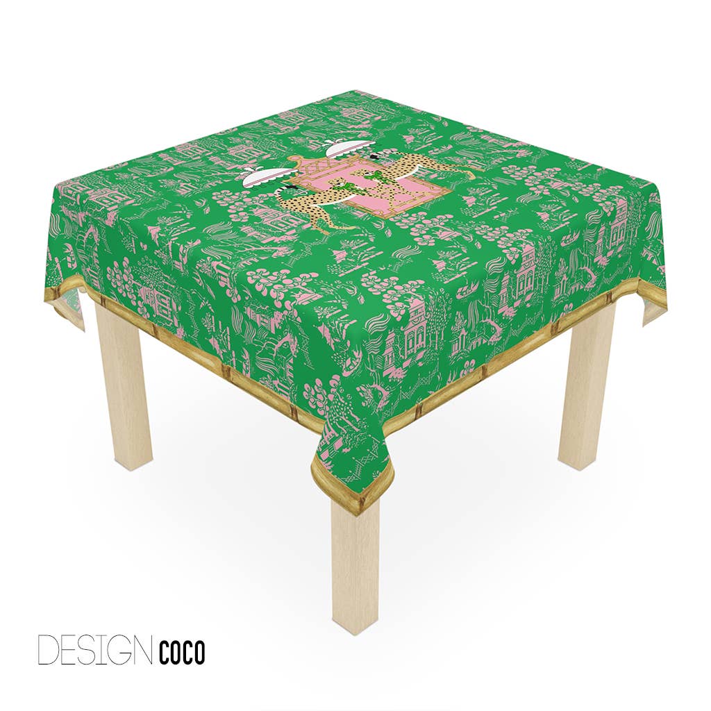Mahjong Tablecloth, Boutique Monogram: Sloane / 55" polyester