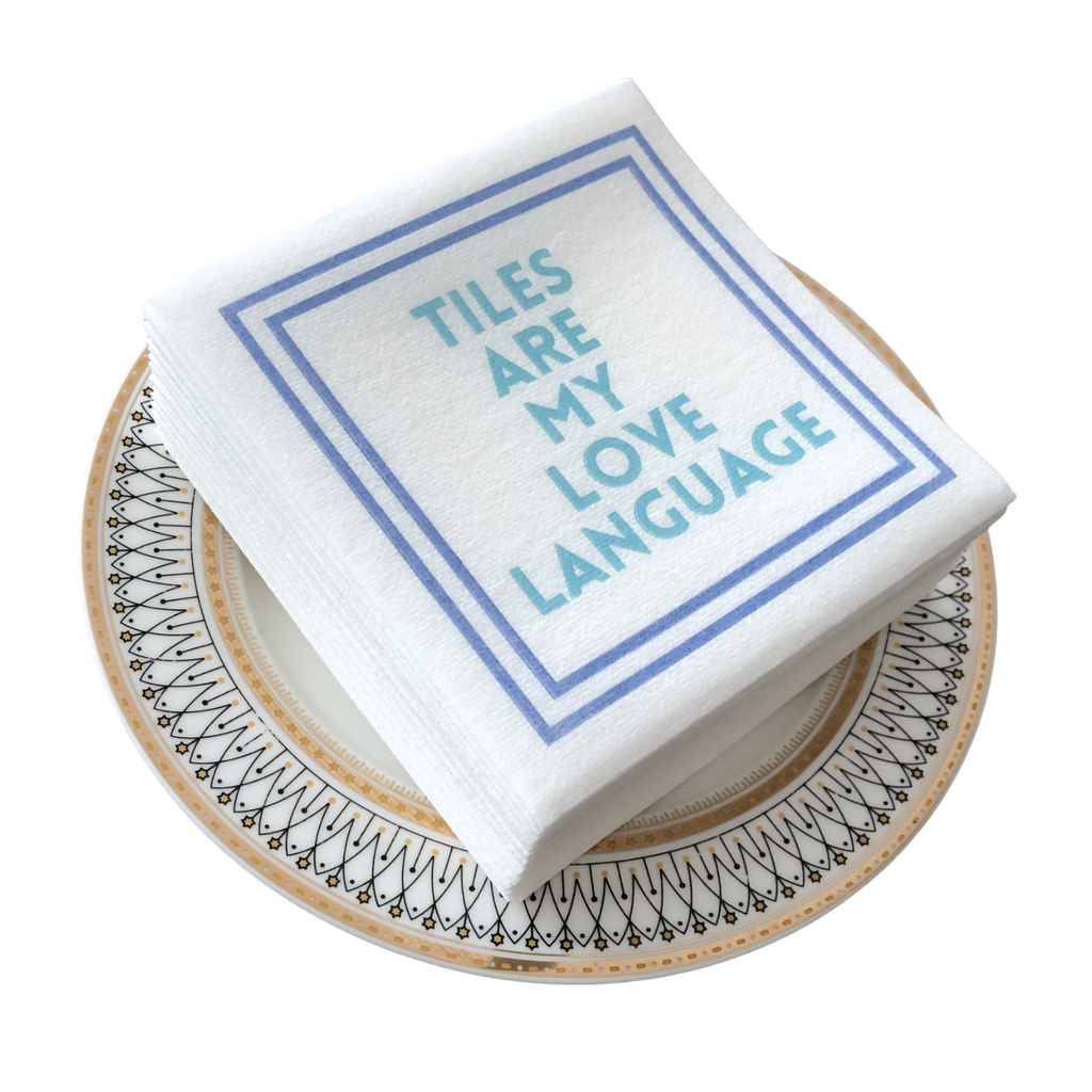 MAHJONG NAPKINS | 5'' x 5'' Luxury, Linen-Feel, Eco-Friendly: 04- Drama or Dragons