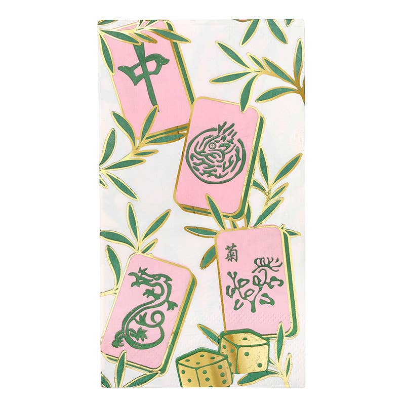 Ceramic Guest Napkin Tray + Napkins - Tiles: 13"L x 7"W