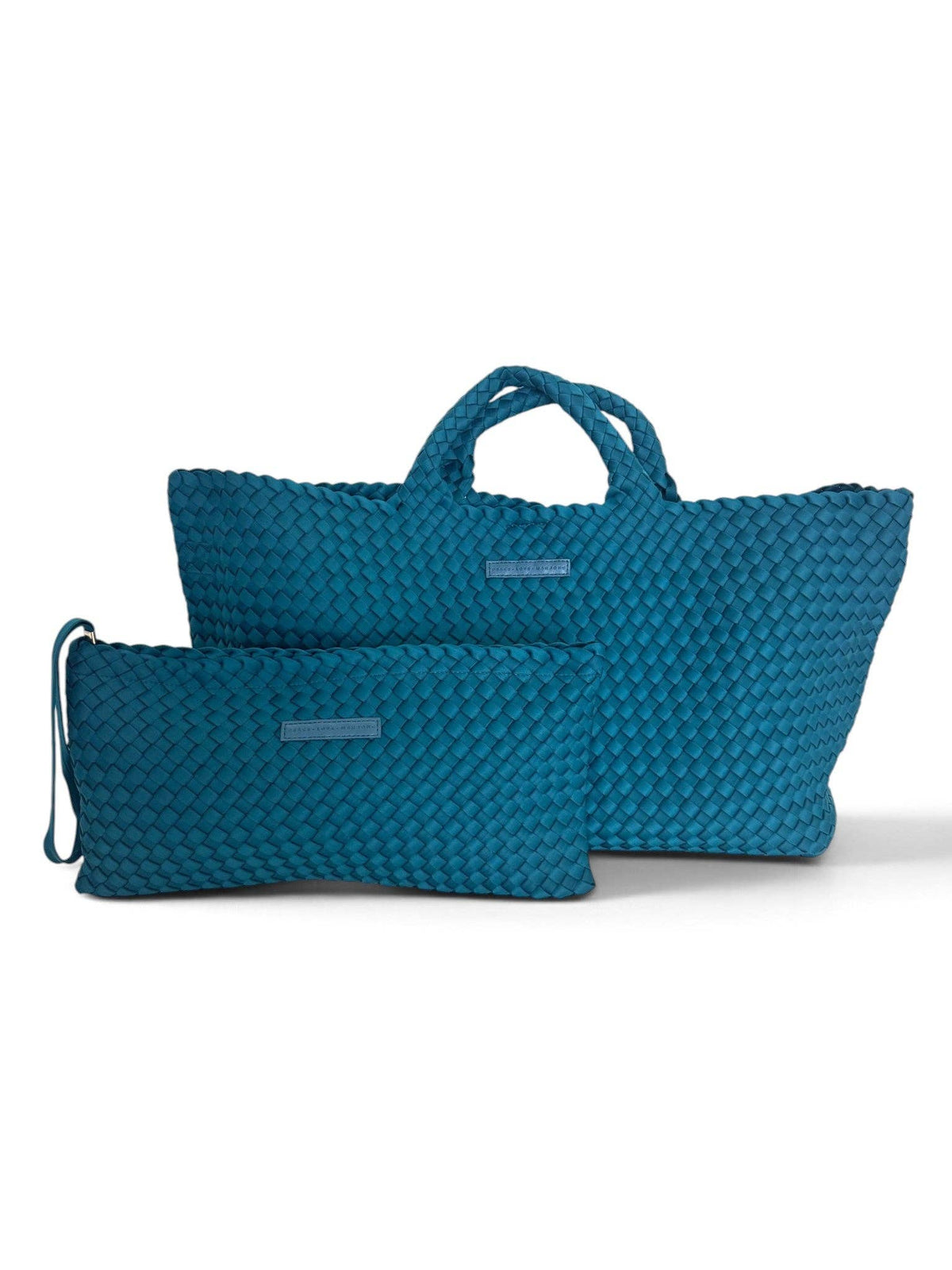 Mahjong Bag - Woven Carryall with Matching Tile Pouch: Peacock