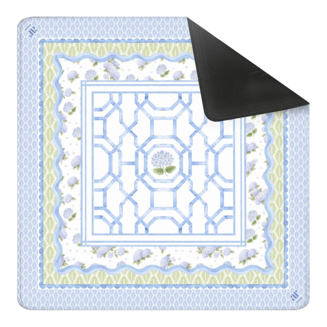 The House of Hydrangea Mahjong Mat | Floral