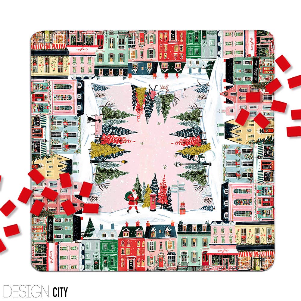Mahjong Mat 31", Neoprene, Holiday, Christmas, Winter: Party Animal / Neoprene with bag