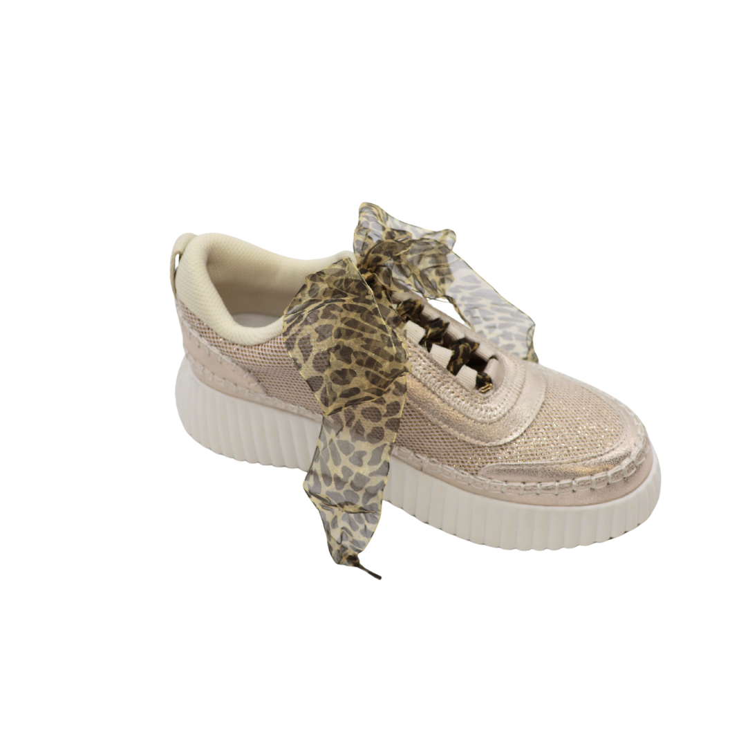Leopard Shimmer Chiffon Shoelaces - Assorted
