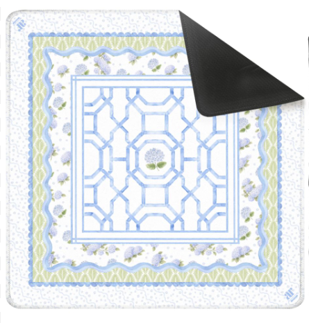 Hamptons Hydrangea Mahjong Mat | The House of Hydrangea Coll: 31.5" Square