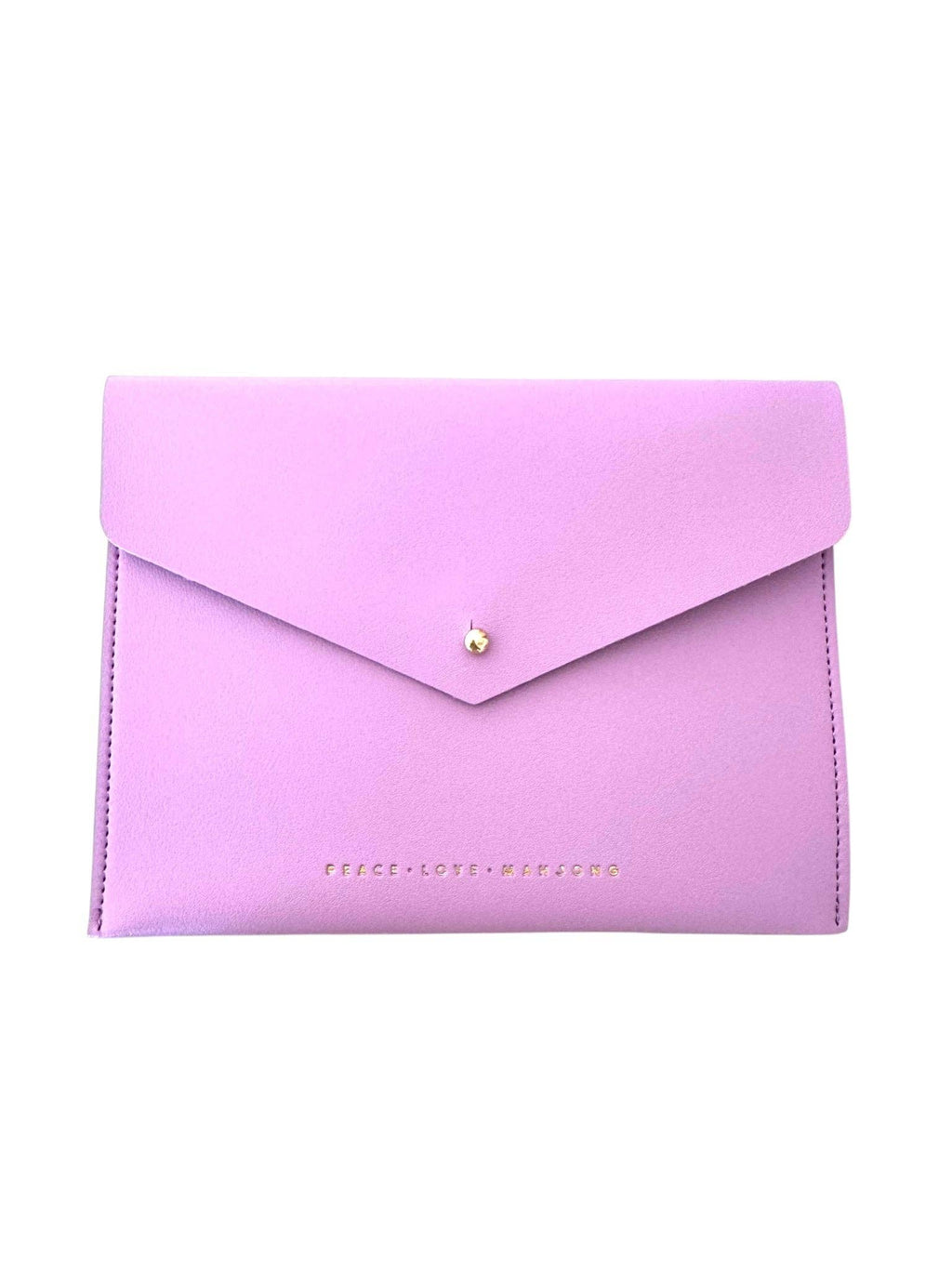 Peace Love Mahjong Card Clutch: Dusty Rose