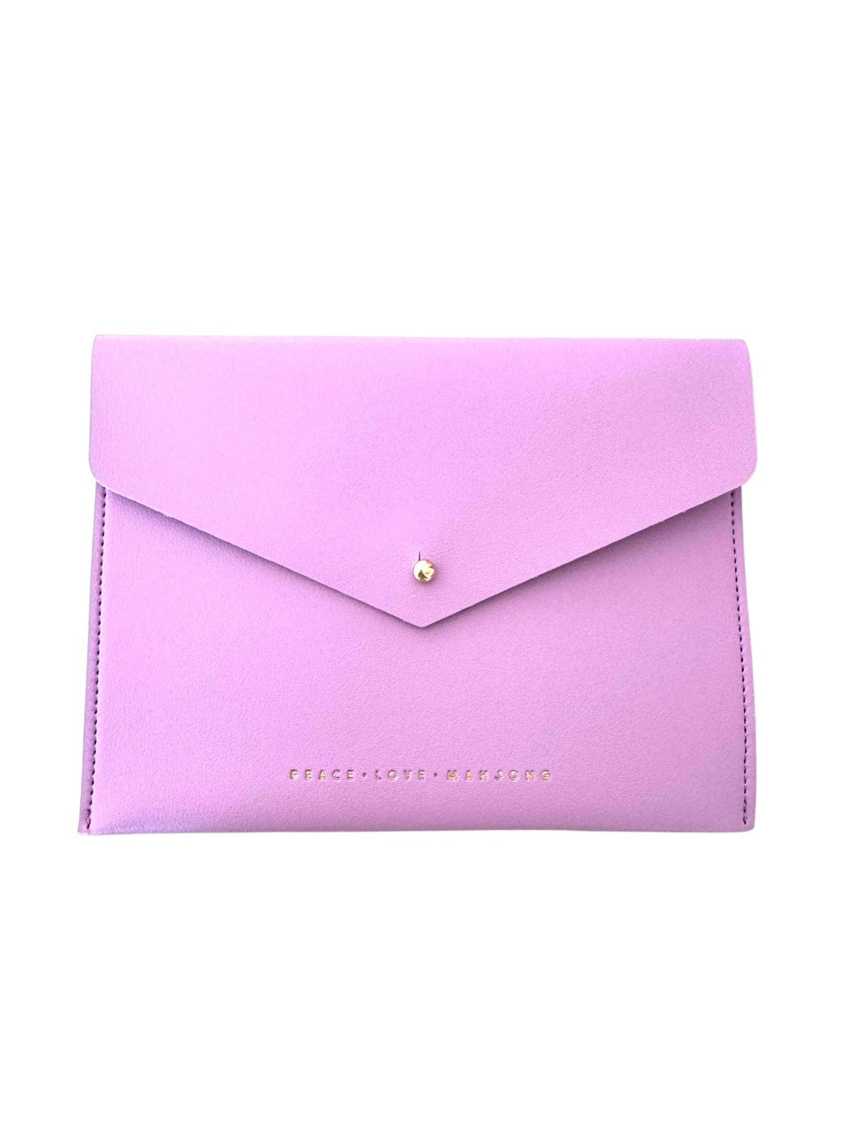 Peace Love Mahjong Card Clutch: Dusty Rose