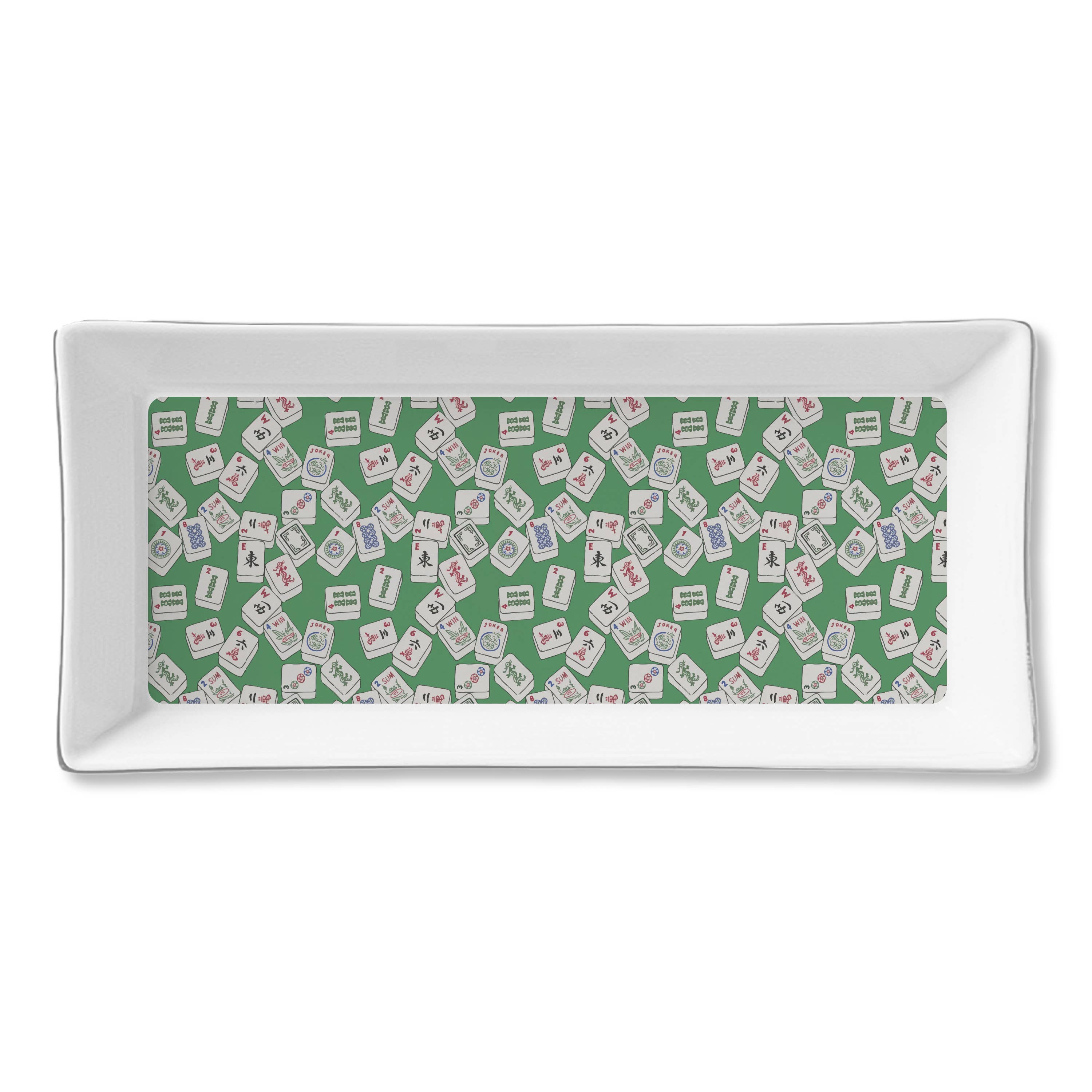 Ceramic Serving Tray - Mahjong