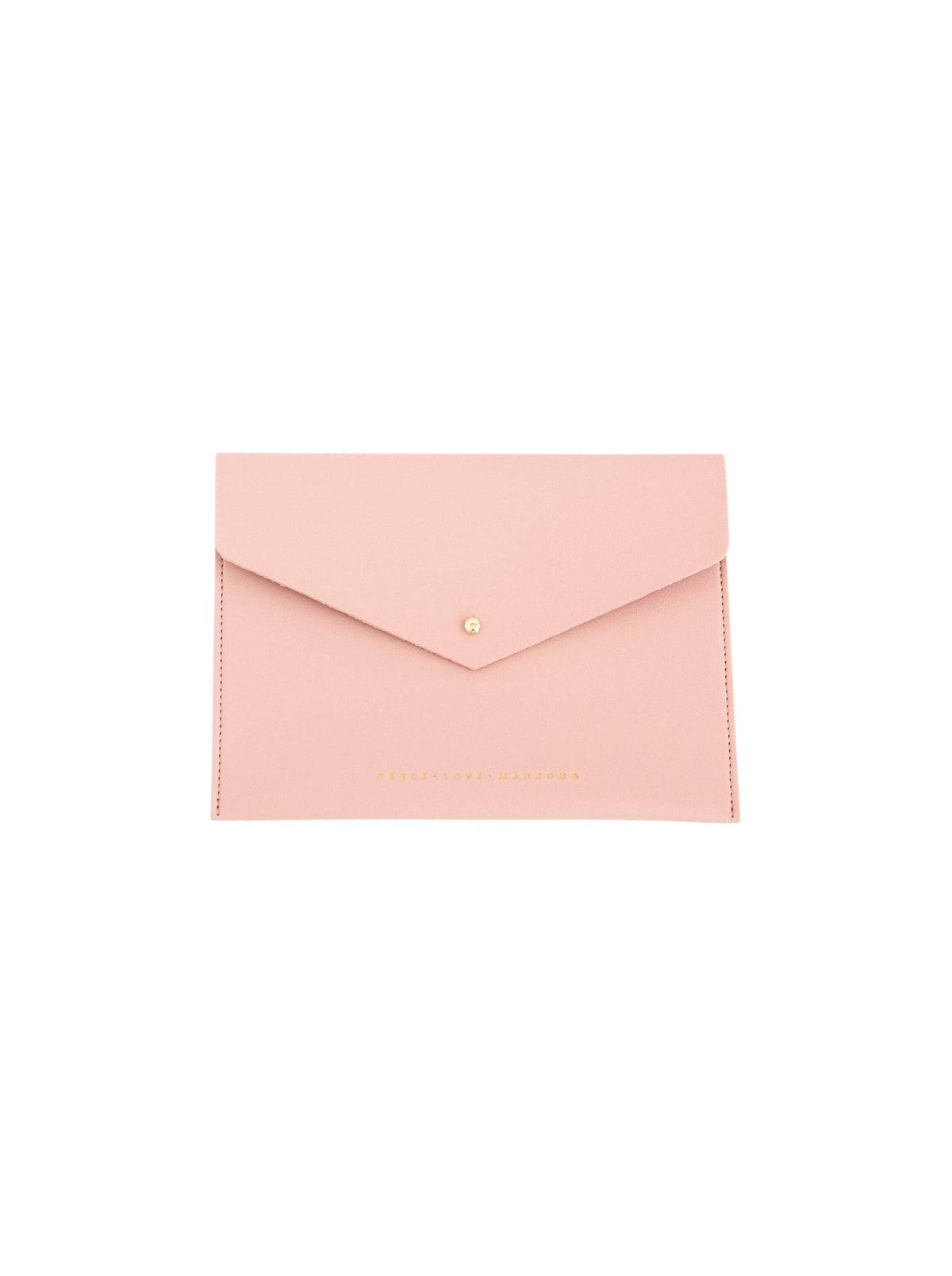 Peace Love Mahjong Card Clutch: Dusty Rose