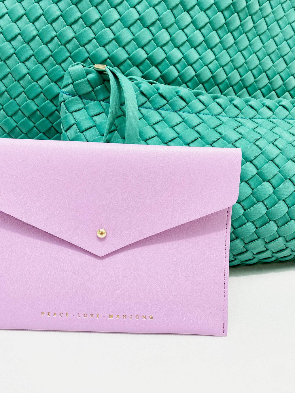 Card Clutch: Serentity Blue - Large Size