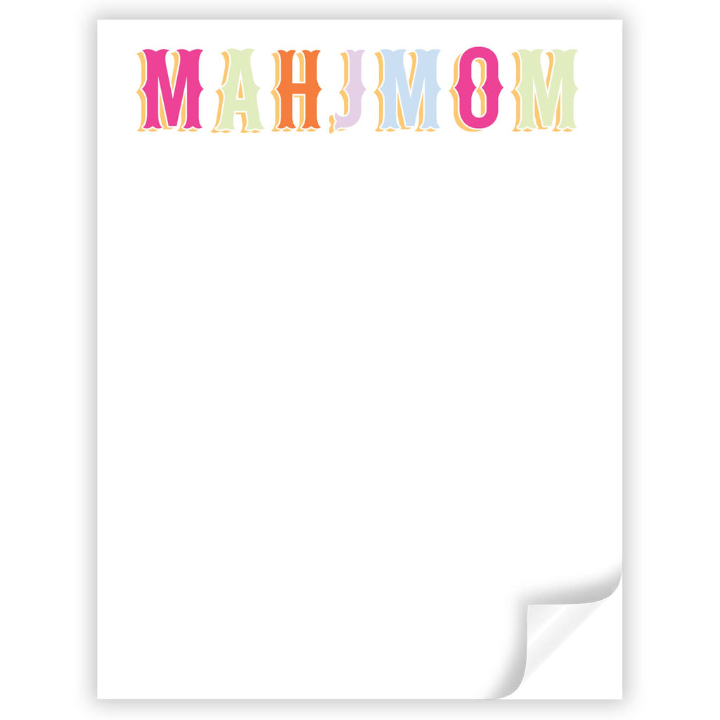 Mahjmom Mahjong Notepad : Multi-Colored