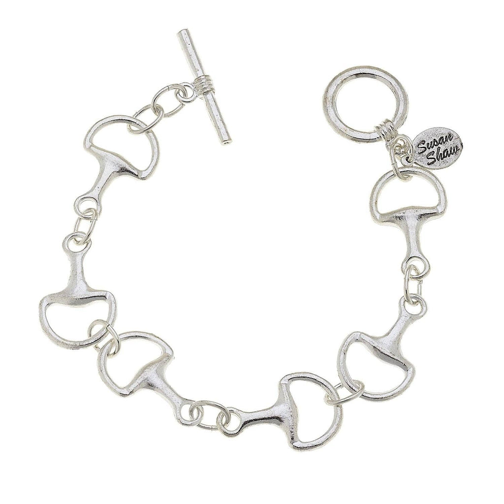 Horse Bit Toggle Bracelet: Gold