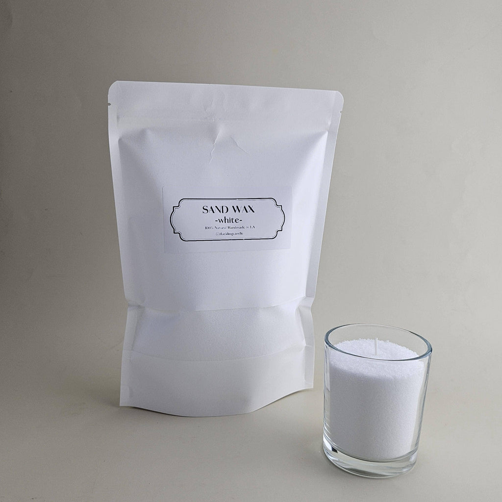 Sand Wax DIY Candle | 100% Natural Pearled candle kit: Cream / Fig Tree