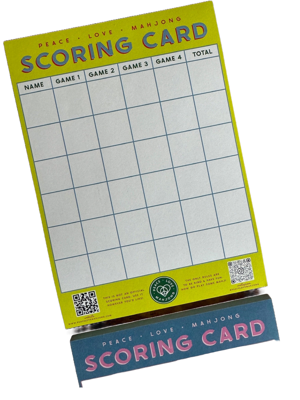 Mahjong Scoring Notepad: Light Pink
