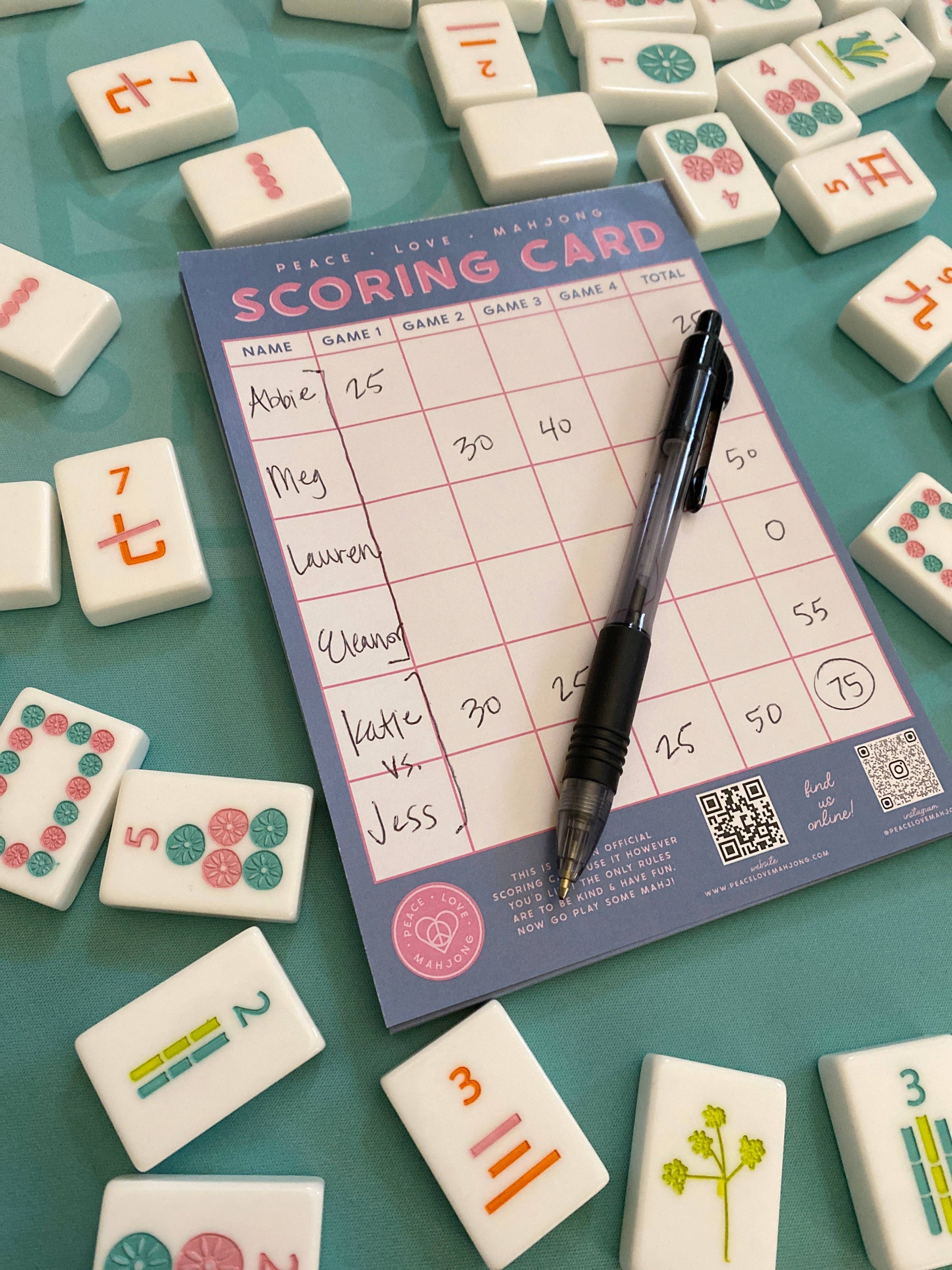 Mahjong Scoring Notepad: Light Pink