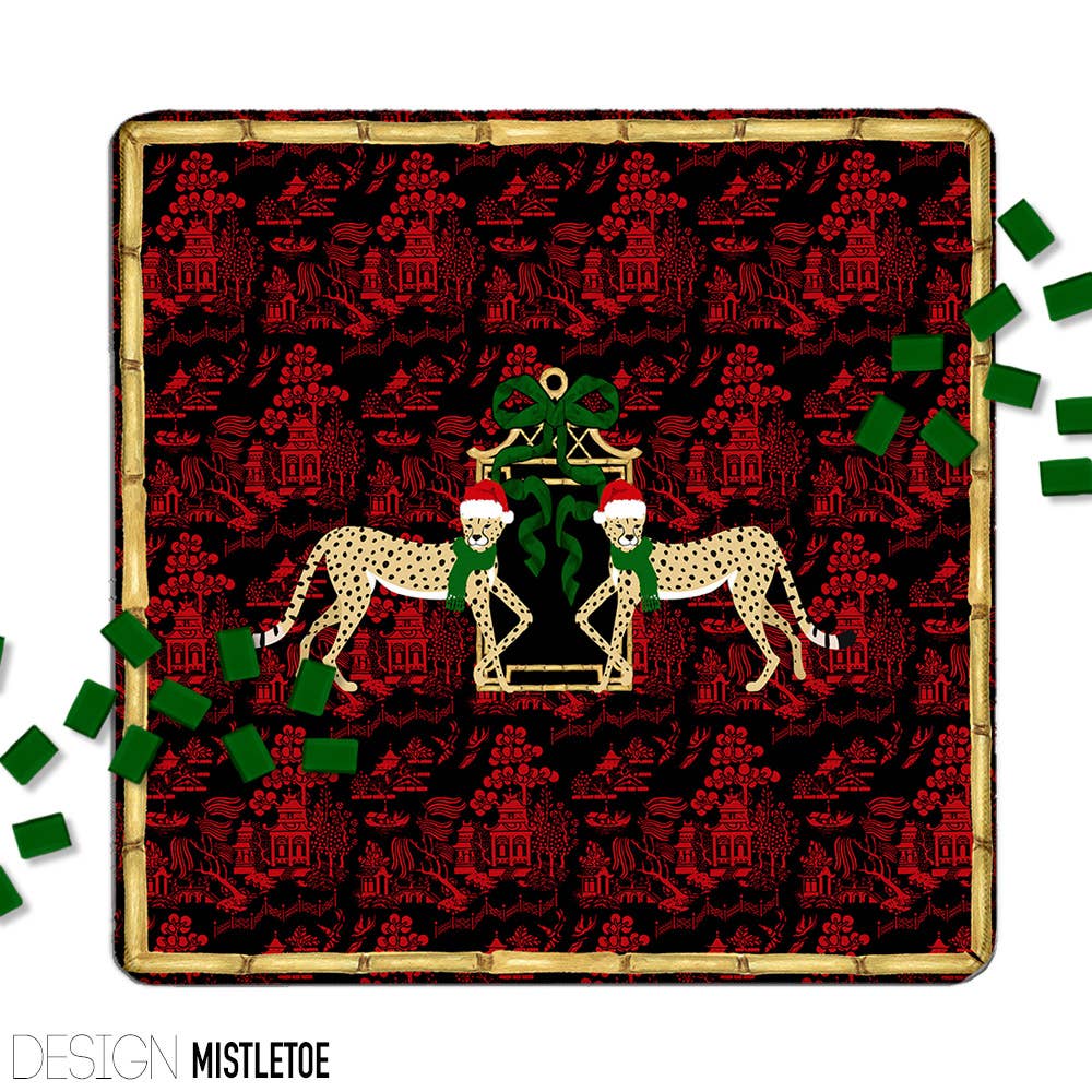 Mahjong Mat 31", Neoprene, Holiday, Christmas, Winter: Party Animal / Neoprene with bag