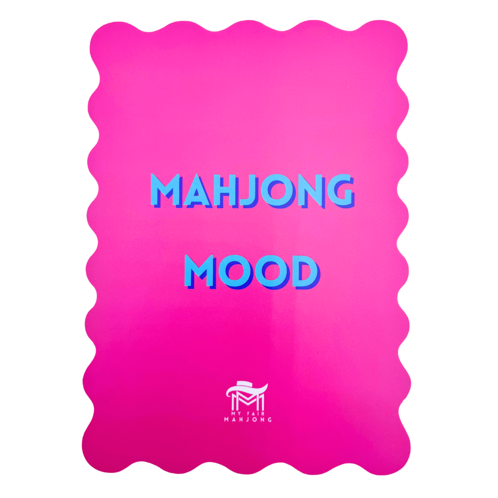 My Fair Mahjong “I Like Big Tiles” Pink Scalloped Shuffle Cards