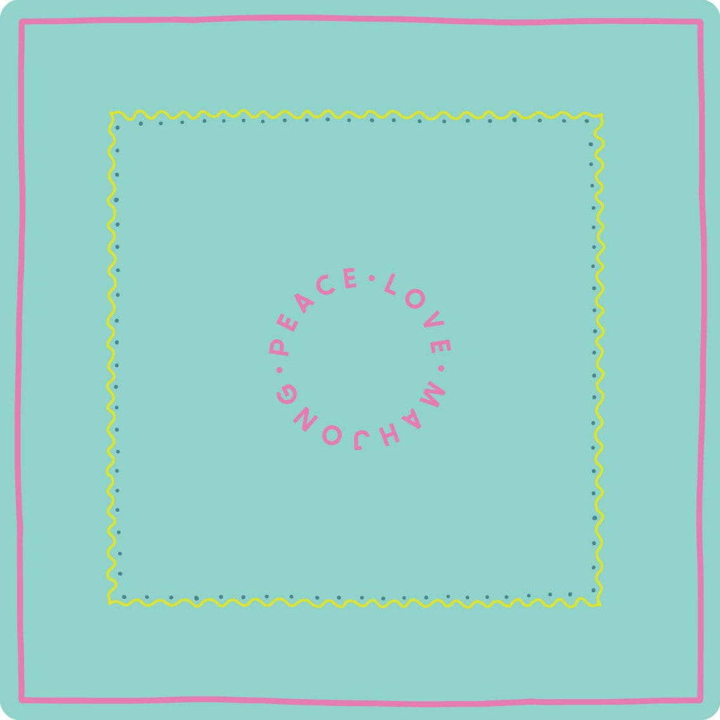 Mats: Light Pink with Chartreuse & French Blue